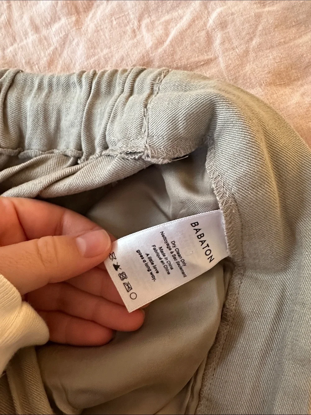 Women’s grey/beige linen Pleated Dress Pants